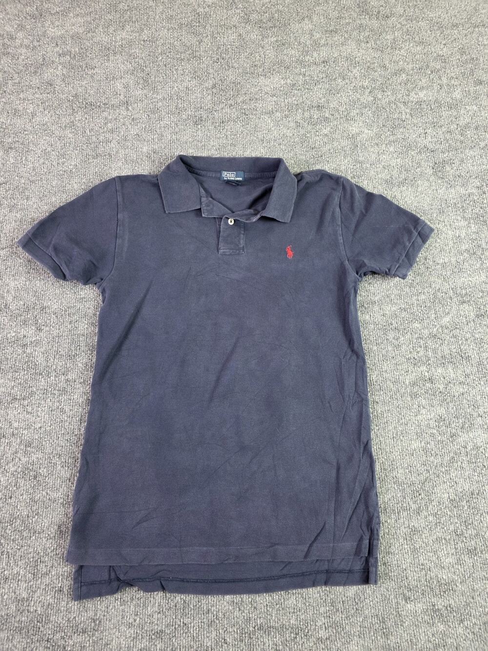 Polo Ralph Lauren Polo Shirt Youth Large 14-16 Logo Blue Lg Uniform